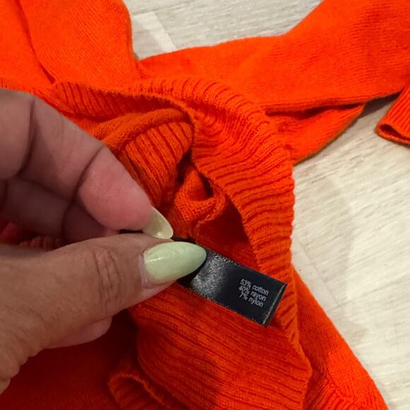 The Limited Vibrant Orange Long Sleeve Top very soft with side detail. - Picture 10 of 10